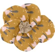 Petite Barrette Pétales de Fleur gypso ocre