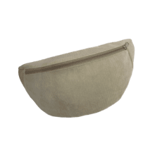 Petit sac banane velours côtelé beige