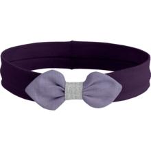 Bandeau jersey bébé noeud gaze lilas