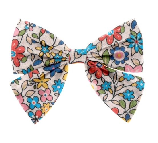 Barrette noeud papillon mille et une fleurs