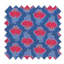 Tissu coton au mètre ex2544 shanti bleu