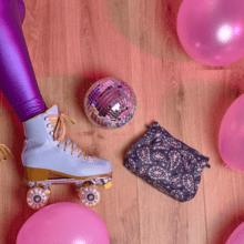Pochette plissée bleudana