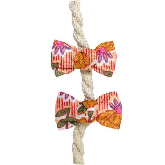 Barrettes clic-clac petits noeuds shanti
