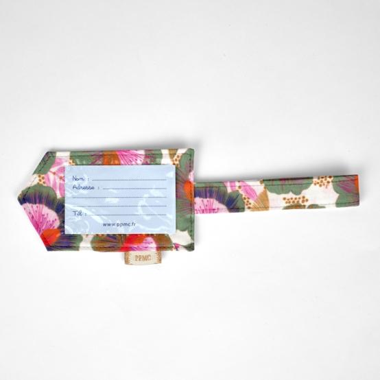 Etiquette bagage fleur de thé