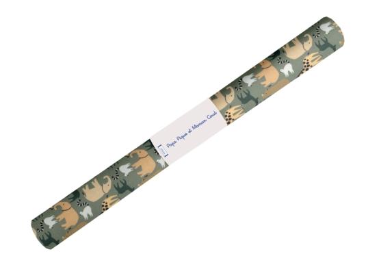 Coupon tissu enduit de 35cm  safari kaki