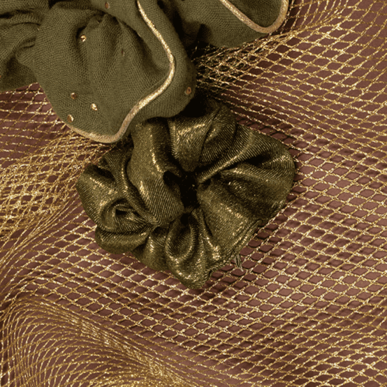 Petit Chouchou lurex olive