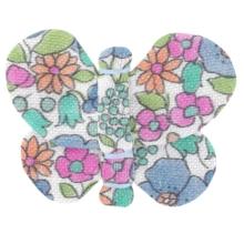 Barrette petit papillon pastel fleuri