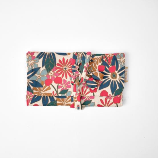 Pochette à bijoux cerise en fleur
