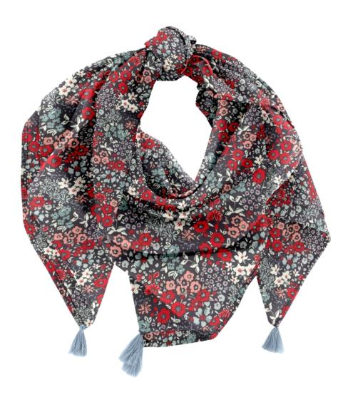 Foulard pompon jardin d'aurore
