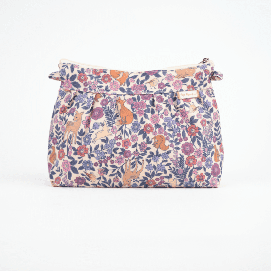 Pochette plissée comptine enchantée rose