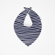 Bavoir bandana rayé ivoire marine