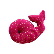 Barrette Baleine fuchsia pailleté