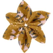 Barrette fleur étoile gypso ocre