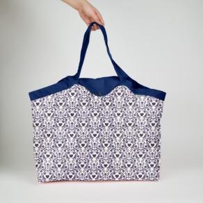 Sac cabas grand scandinavia bleu