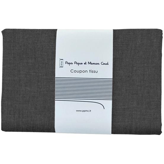 Coupon tissu 1 m jean noir fin