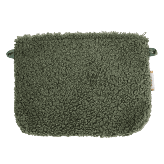 Pochette tissu moumoute kaki