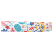 Barrette Croco Tissu champêtre bleuté