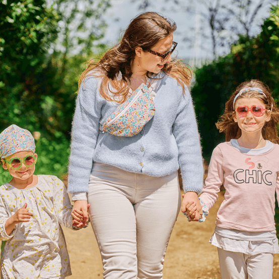 Petit sac banane champêtre bleuté