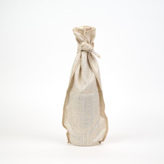 Fuboshiki - Pochette cadeau tissu pour bouteille  lin pailleté