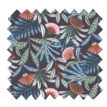 Tissu coton au mètre ex2511 palmeraie marine