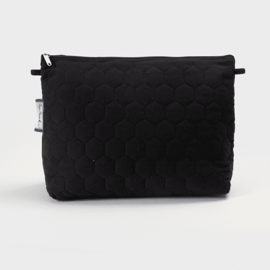 Trousse de toilette matelassé hexagonal noir