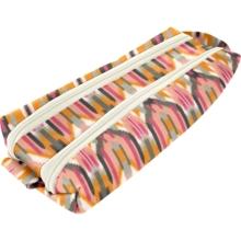 Trousse double compartiment ikat ocre