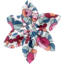 Barrette fleur étoile 4 boutons rose