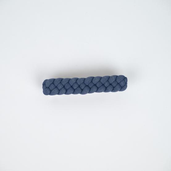 Barrette cheveux tressée jean fin