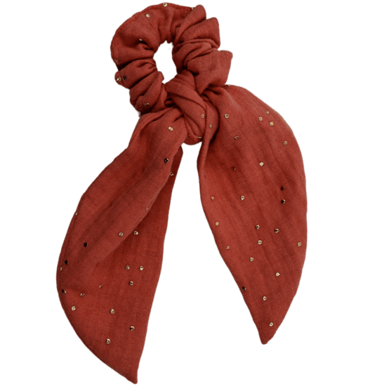 Foulchie court gaze pois or rose blush