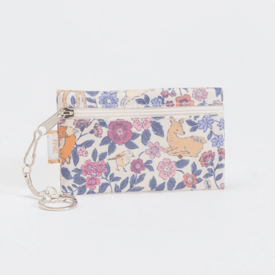 Pochette porte-clés comptine enchantée rose