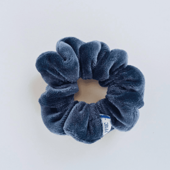 Petit Chouchou velours bleu jean