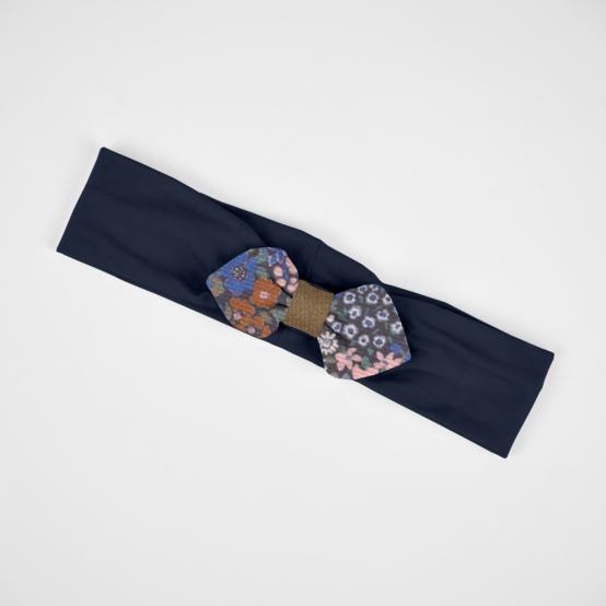 Bandeau jersey bébé noeud monet lilas