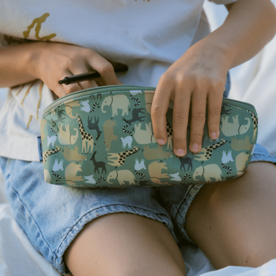 Trousse scolaire safari kaki