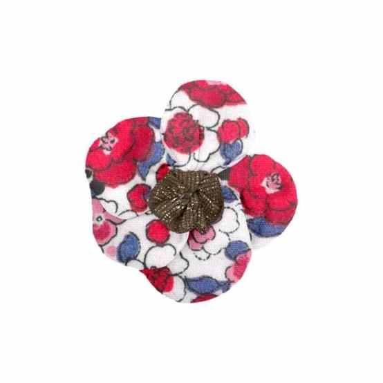 Mini Barrette Pétales de Fleur rouge corolle