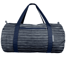 Sac de sport rayé argent marine