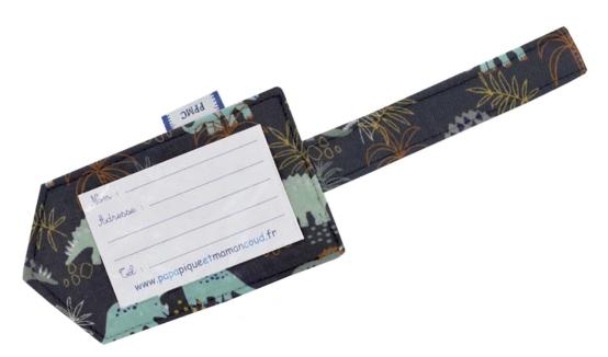 Etiquette bagage jurassic dino marine