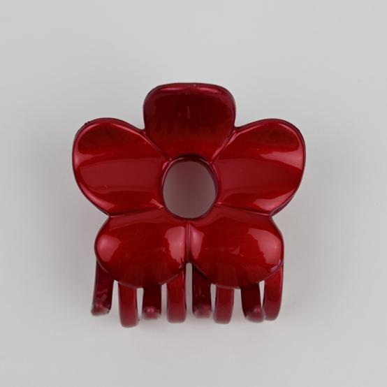 Grande pince fleur rouge glossy