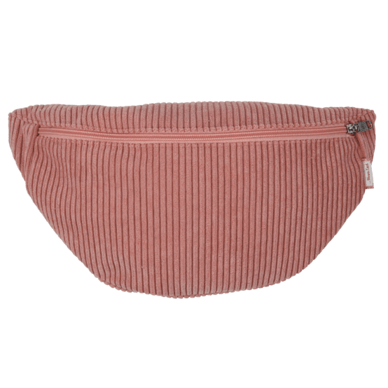 Sac banane velours côtelé rose blush