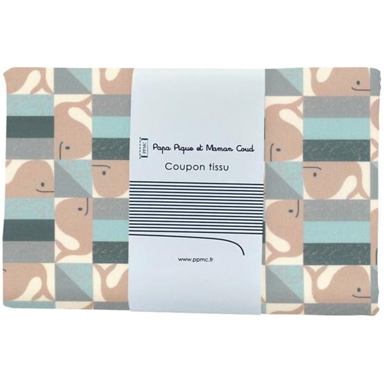 Coupon tissu 1 m ex2541 baleino vert