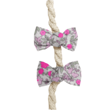 Barrettes clic-clac petits noeuds serenade fluo