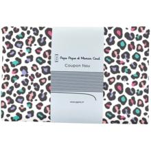 Coupon tissu 1 m ex2505 léopard multicolore