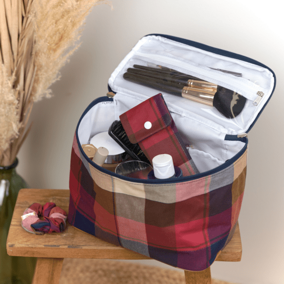 Vanity grand tartan lurex rubis