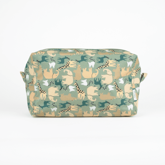 Trousse de toilette rectangle safari kaki