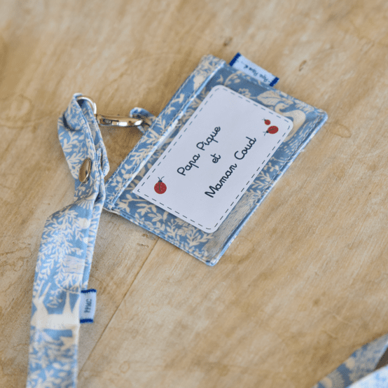 Porte badge toile de biche