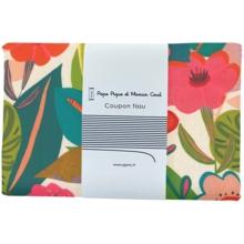 Coupon tissu 1 m fleurs des iles