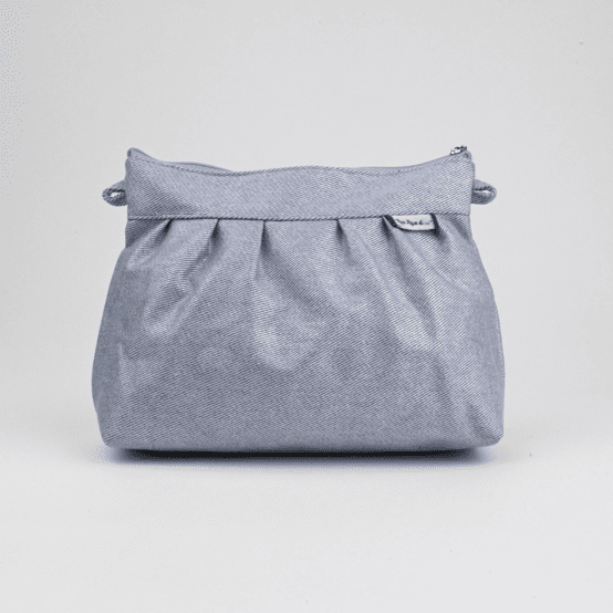 Pochette plissée jean irisé