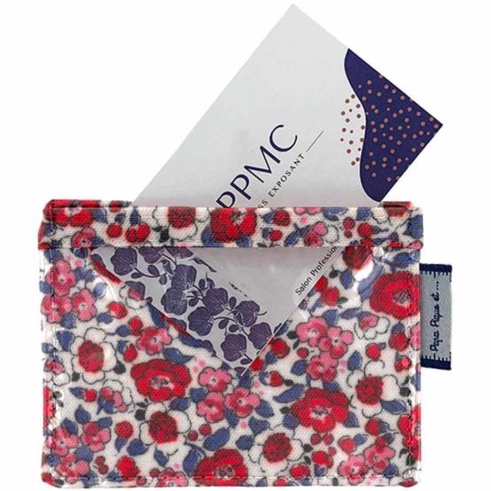 Porte badge rouge corolle