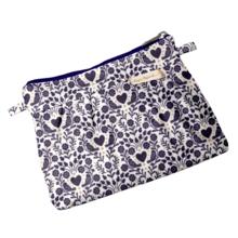 Mini pochette plissée scandinavia bleu