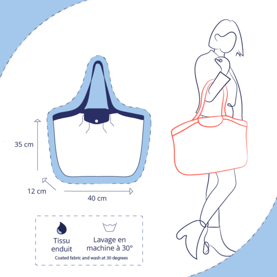 Sac cabas moyen plumes d'été