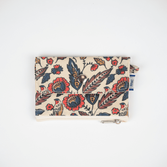 Mini pochette porte-monnaie plumes d'été